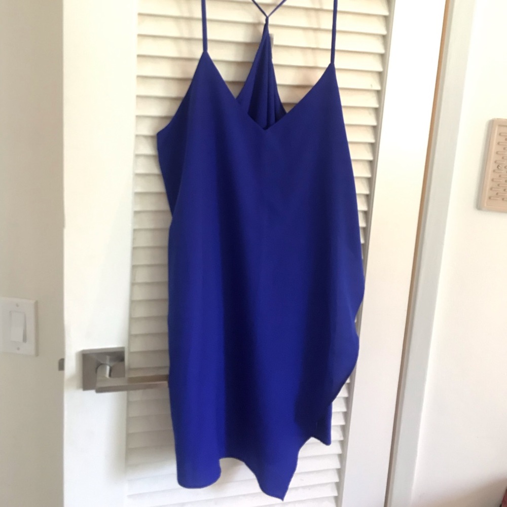 Free people cobalt blue handkerchief slip dress
